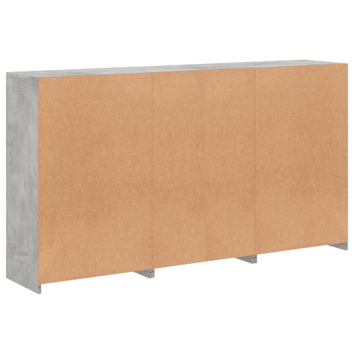 vidaXL Aparador com luzes LED 181,5x37x100 cm cinzento cimento
