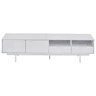 Armário TV 200 cm - com 3 compartimentos e 2 gavetas - TV 90u201D capacidade máxima - Branco