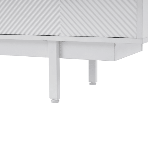 Armário TV 200 cm - com 3 compartimentos e 2 gavetas - TV 90u201D capacidade máxima - Branco