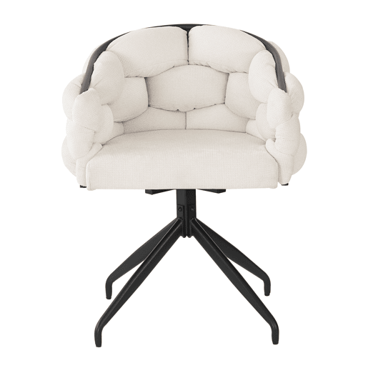 Conjunto de 4 cadeiras giratórias em veludo - Estilo moderno - Bege