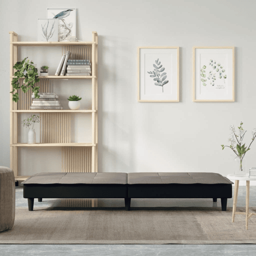 Sofá-cama, Sofá conversível tecido cinzento-acastanhado Sofá-cama, Sofá conversível tecido cinzento-acastanhado