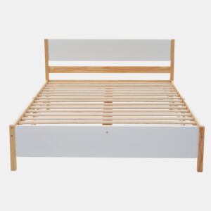 Estrado de madeira para cama de casal 140x200 cm - Branco