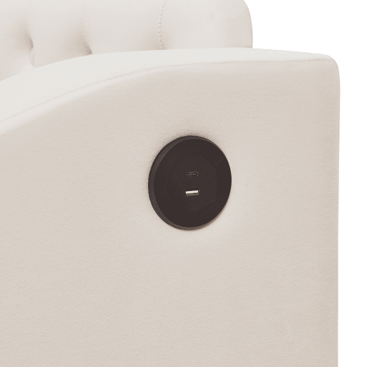 Cama com gavetão 90180x190 cm - com tomadas e compartimento para arrumação - tecido aveludado - Bege