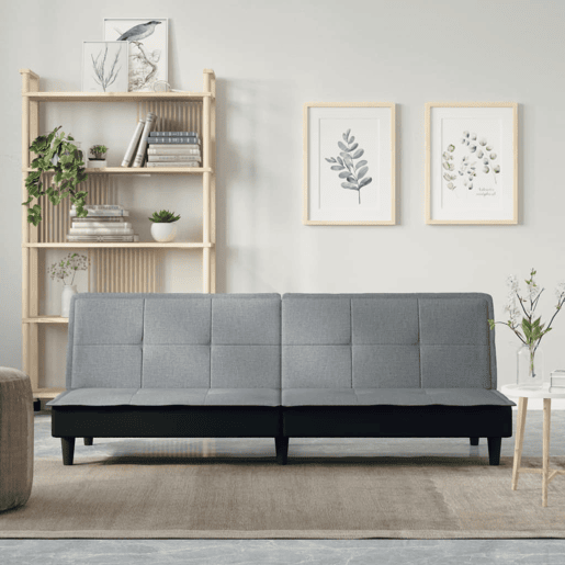 Sofá-cama, Sofá conversível tecido cinzento-claro