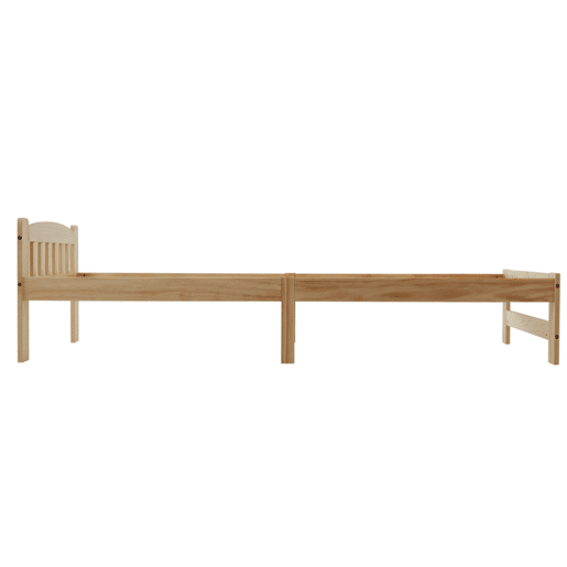 Cama individual com estrutura em madeira 90x200cm - Natural Cama individual com estrutura em madeira 90x200cm - Natural