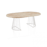 Mesa redonda extensível Meztil Branco - Carvalho 120 x 76 x 120 cm