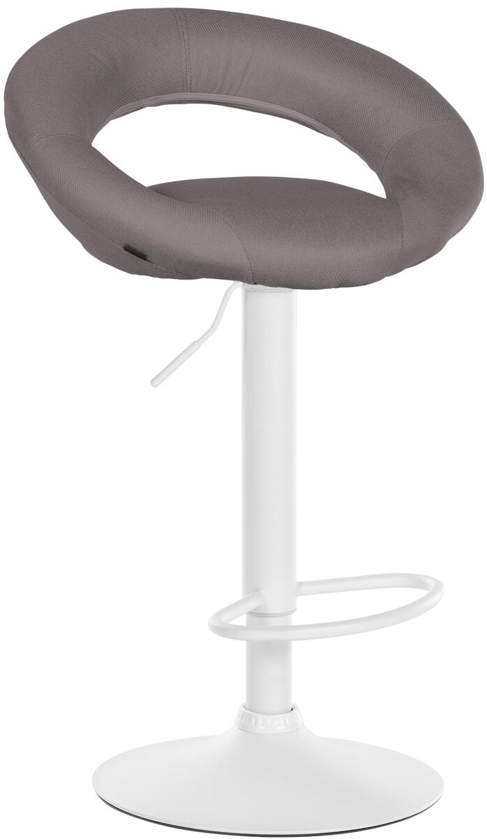 Taburete de bar de tela olinda gris 47x53x80 cm