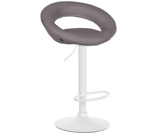 Taburete de bar de tela olinda gris 47x53x80 cm