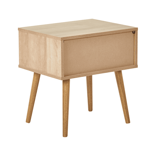 Mesa de cabeceira com gaveta ALBANY Castanho claro