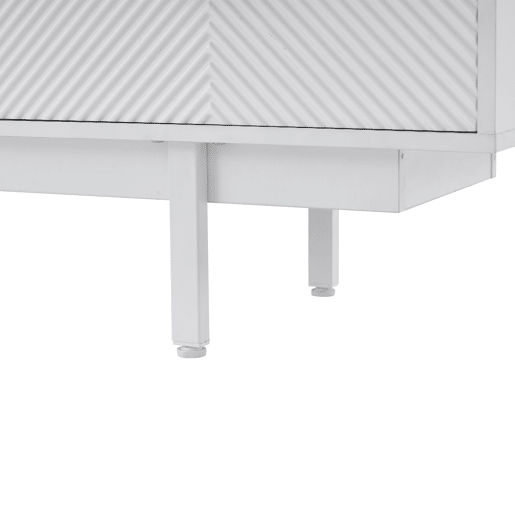Armário TV 200 cm - com 3 compartimentos e 2 gavetas - TV 90u201D capacidade máxima - Branco