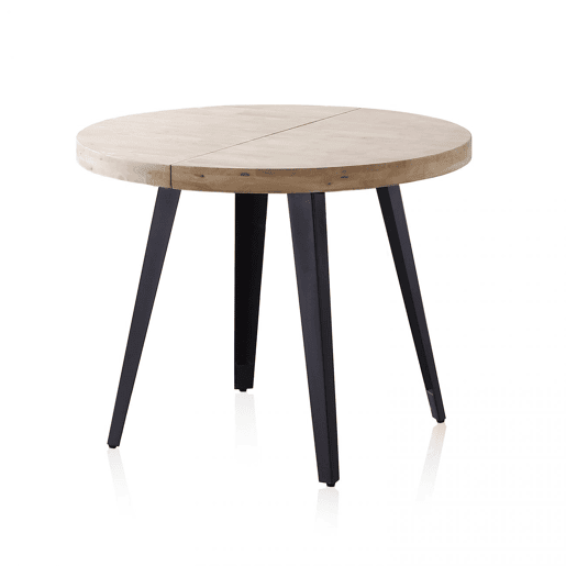 Mesa redonda Berg extensible 120-200 Preto - Carvalho 120 x 76 x 120 cm