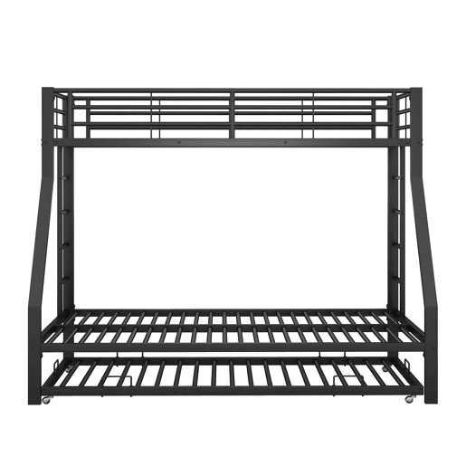 Beliche 90140x200cm com cama com gavetão 90x190cm - estrutura metálica - Preto Beliche 90140x200cm com cama com gavetão 90x190cm - estrutura metálica - Preto