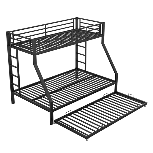 Beliche 90140x200cm com cama com gavetão 90x190cm - estrutura metálica - Preto Beliche 90140x200cm com cama com gavetão 90x190cm - estrutura metálica - Preto
