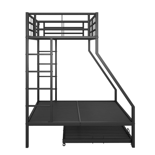 Beliche 90140x200cm com cama com gavetão 90x190cm - estrutura metálica - Preto Beliche 90140x200cm com cama com gavetão 90x190cm - estrutura metálica - Preto