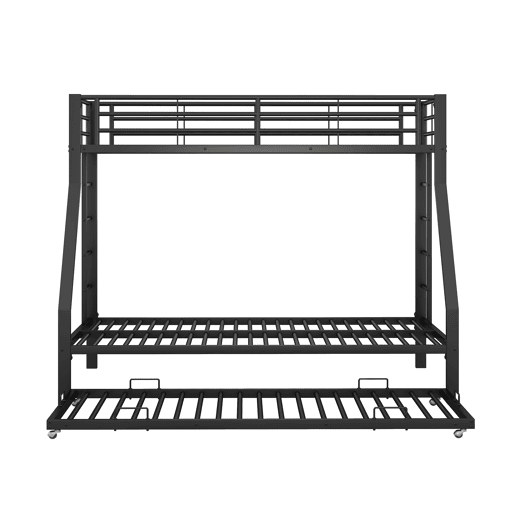 Beliche 90140x200cm com cama com gavetão 90x190cm - estrutura metálica - Preto Beliche 90140x200cm com cama com gavetão 90x190cm - estrutura metálica - Preto