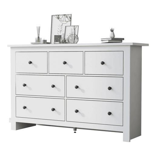 Aparador com 7 gavetas - Aglomerado de partÃculas - Branco Aparador com 7 gavetas - Aglomerado de partÃculas - Branco