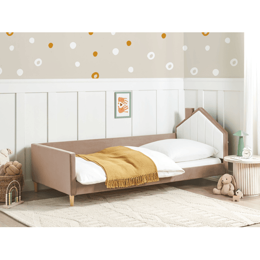 Beliani Cama infantil Veludo KERVAN Beliani Cama infantil Veludo KERVAN