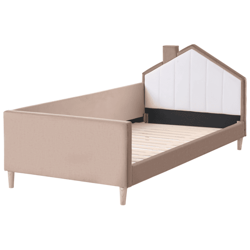 Beliani Cama infantil Veludo KERVAN Beliani Cama infantil Veludo KERVAN
