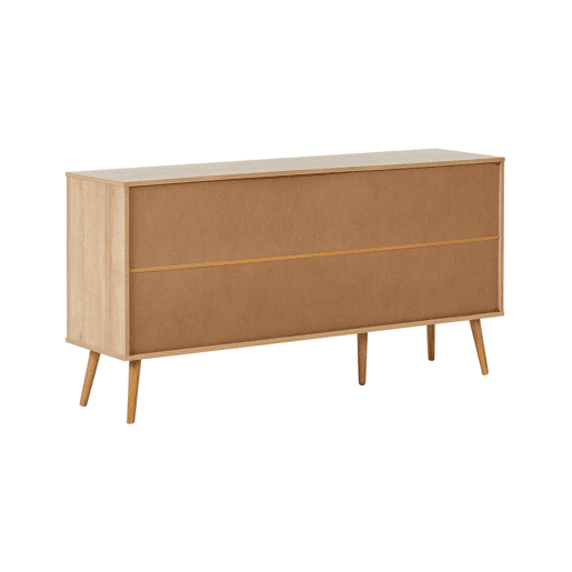 Armário com vitrine ALBANY 150 cm Castanho claro