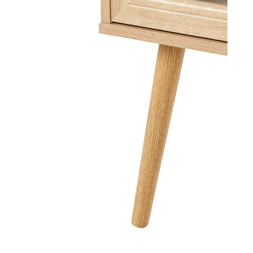 Armário com vitrine ALBANY 150 cm Castanho claro