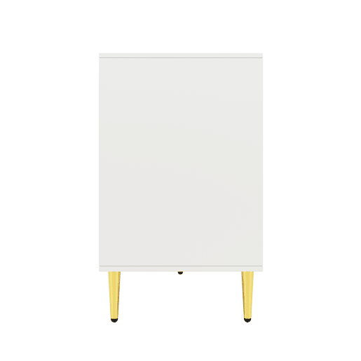 Aparador moderno - 4 portas com padrão ondulado - em MDF - Branco