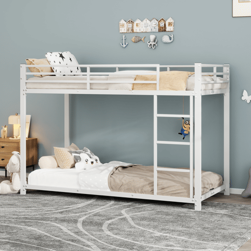 Beliche de ferro para crianças 90x200 cm - Branco Beliche de ferro para crianças 90x200 cm - Branco