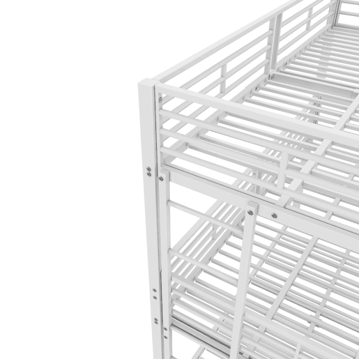 Beliche triplo - 2x90x200cm e 140x200cm - estrutura em ferro - Branco