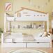 Cama litera Cama litera Natural/ Blanco