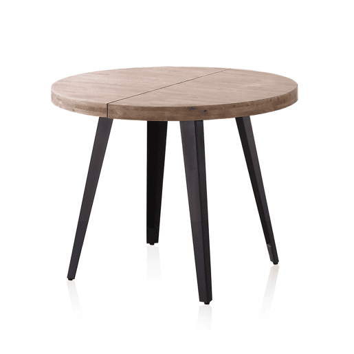 Mesa redonda Berg extensible 120-200 Carvalho Mel - Preto 120 x 76 x 120 cm