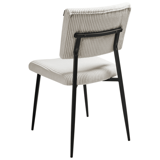 Conjunto de 2 cadeiras de jantar STURGIS Bombazine Branco creme