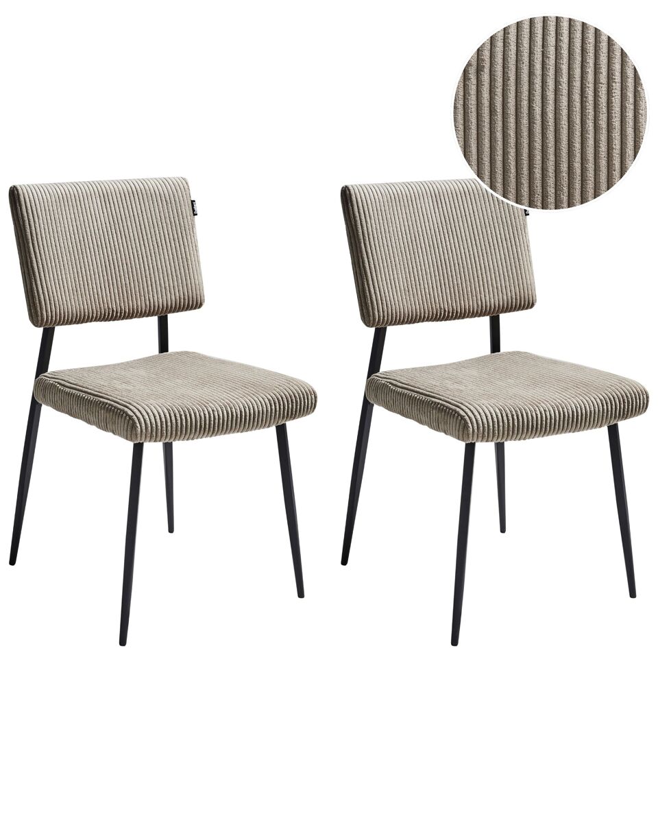 Beliani Silla de comedor STURGIS Gris Oscuro