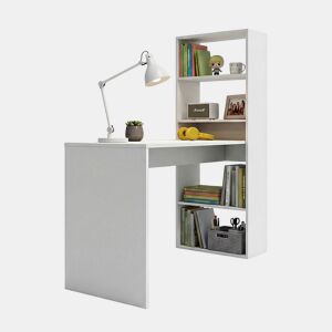Secretária Cosmic com prateleiras Artik White (Branco mate) 120 x 71 x 53 cm