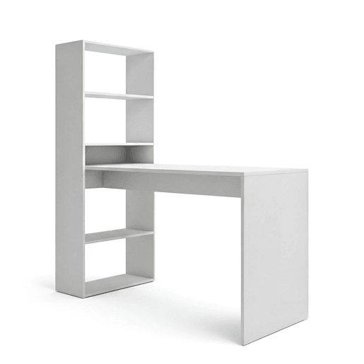 Secretária Cosmic com prateleiras Artik White (Branco mate) 120 x 71 x 53 cm