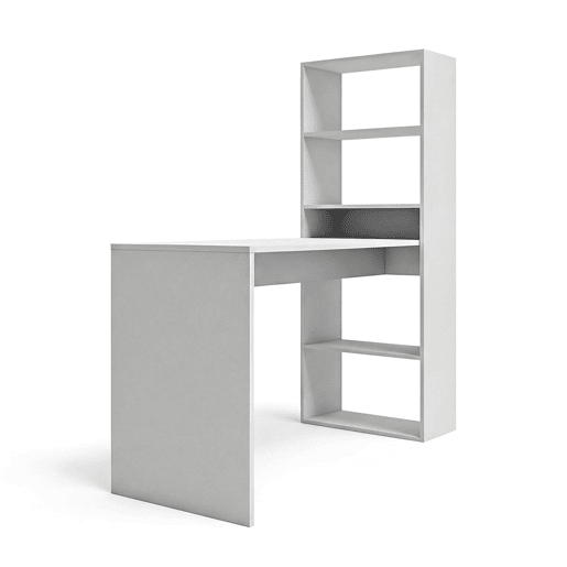Secretária Cosmic com prateleiras Artik White (Branco mate) 120 x 71 x 53 cm