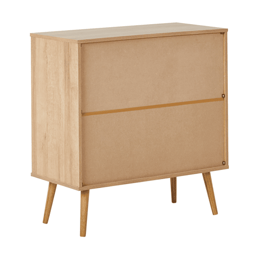 Armário com vitrine ALBANY 80 cm Castanho claro