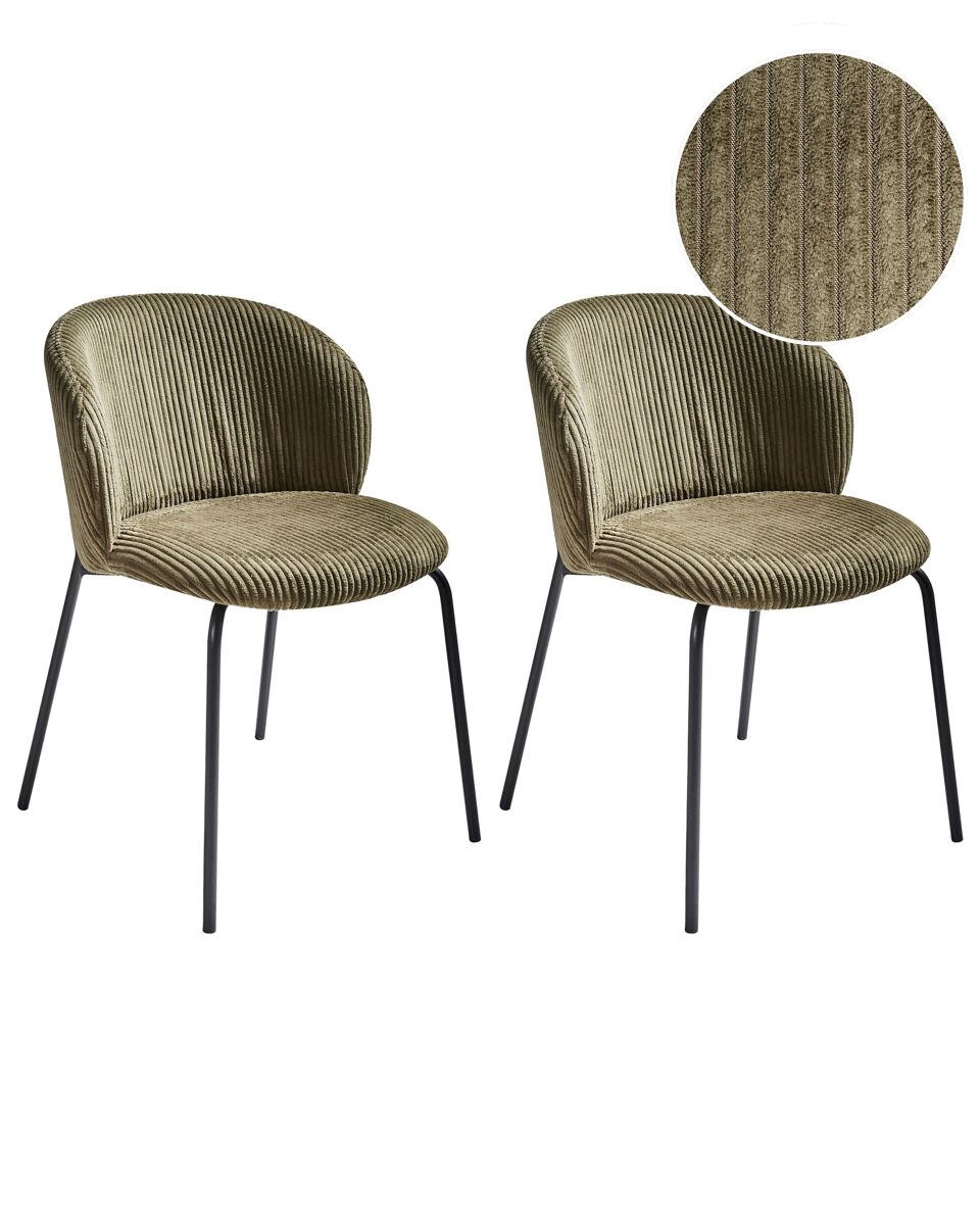 Beliani Silla de comedor MILES Verde