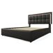 Cama de matrimonio de pu con 4 cajónes 167x207 Cama de matrimonio de pu con 4 cajónes 167x207 Negro