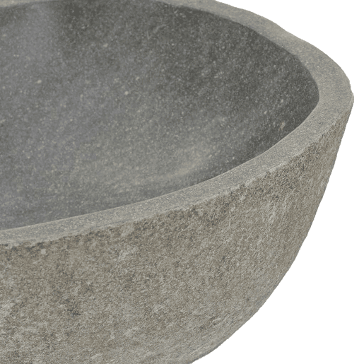 Lavatório - Lavabo - Pia de banheiro de pedra do rio oval (37-46)x(29-36) cm