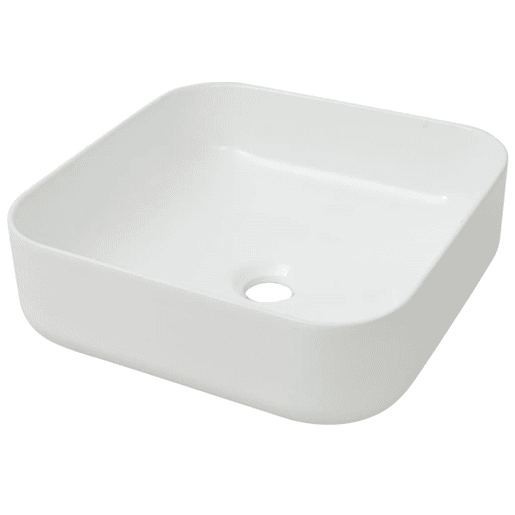 Lavatório - Lavabo - Pia de banheiro quadrado branco cerâmica 39x39x13,5 cm Lavatório - Lavabo - Pia de banheiro quadrado branco cerâmica 39x39x13,5 cm