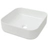 Lavatório - Lavabo - Pia de banheiro quadrado branco cerâmica 39x39x13,5 cm