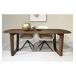 CORTE-Mesa de comedor madera cepillada 200x100 CORTE-Mesa de comedor madera cepillada 200x100 Marrón