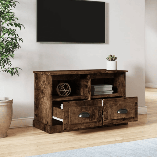 Móvel de TV - Modulo de TV - Armário de TV 80x35x50 cm derivados de madeira carvalho fumado