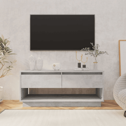 Móvel p TV, Armário de TV 102x41x44 cm derivados de madeira cinzento cimento