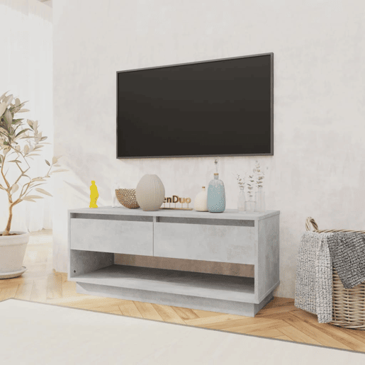 Móvel p TV, Armário de TV 102x41x44 cm derivados de madeira cinzento cimento
