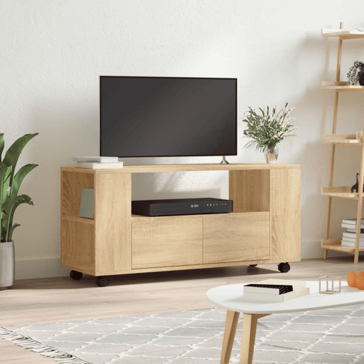 Móvel de TV - Modulo de TV - Armário de TV 102x34,5x43 cm derivados de madeira carvalho sonoma