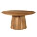 Mesa de centro redonda de madera maciza 80x80 Mesa de centro redonda de madera maciza 80x80 Madera Clara