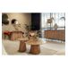 Mesa de centro redonda de madera maciza 80x80 Mesa de centro redonda de madera maciza 80x80 Madera Clara