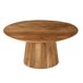 Mesa de centro redonda de madera maciza 80x80 Mesa de centro redonda de madera maciza 80x80 Madera Clara