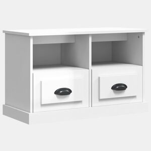 Móvel de TV - Modulo de TV - Armário de TV 80x35x50 cm derivados de madeira branco brilhante