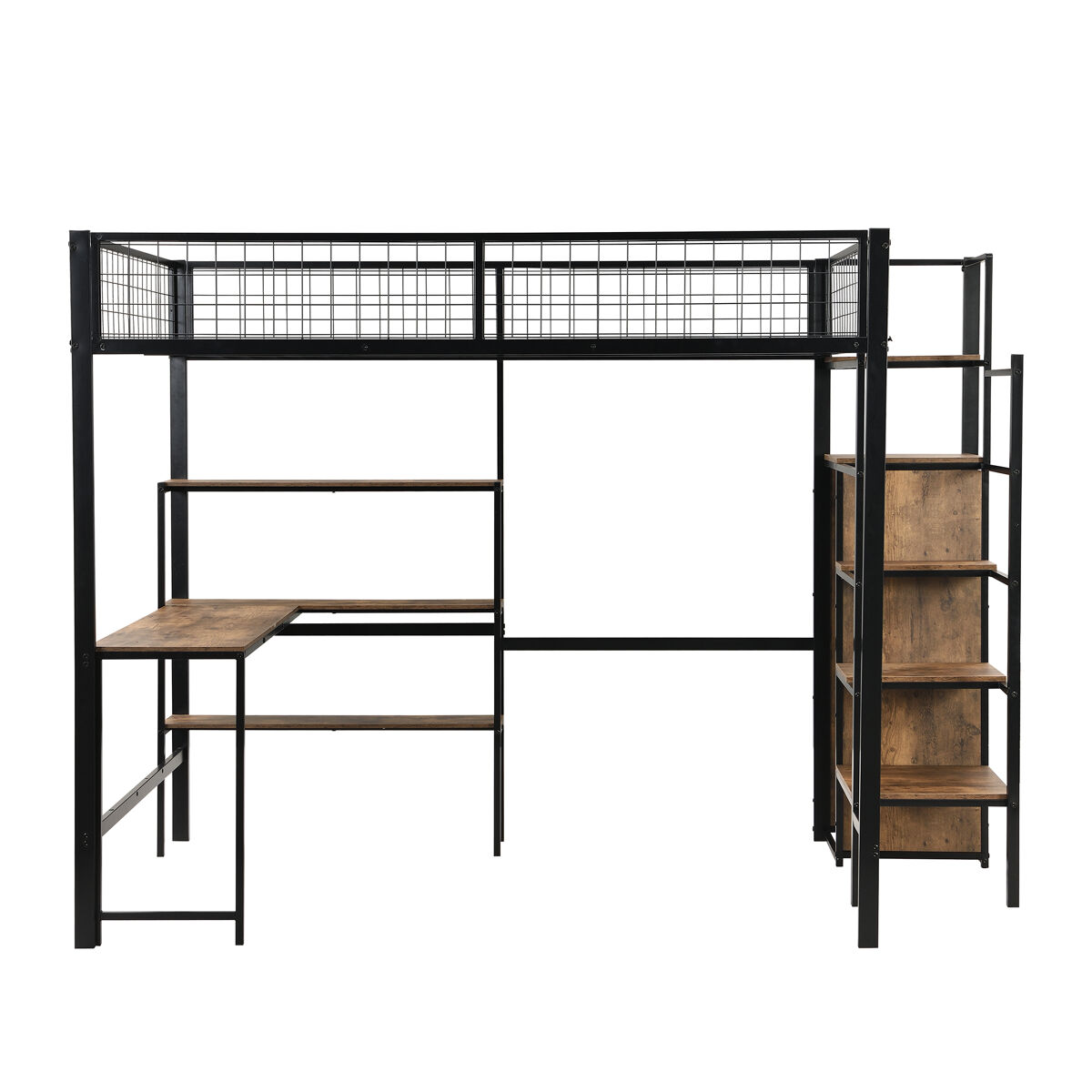 Cama alta para niños 249x145 Negro